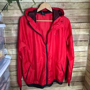 Women’s Adidas Red Windbreaker Jacket Size Medium